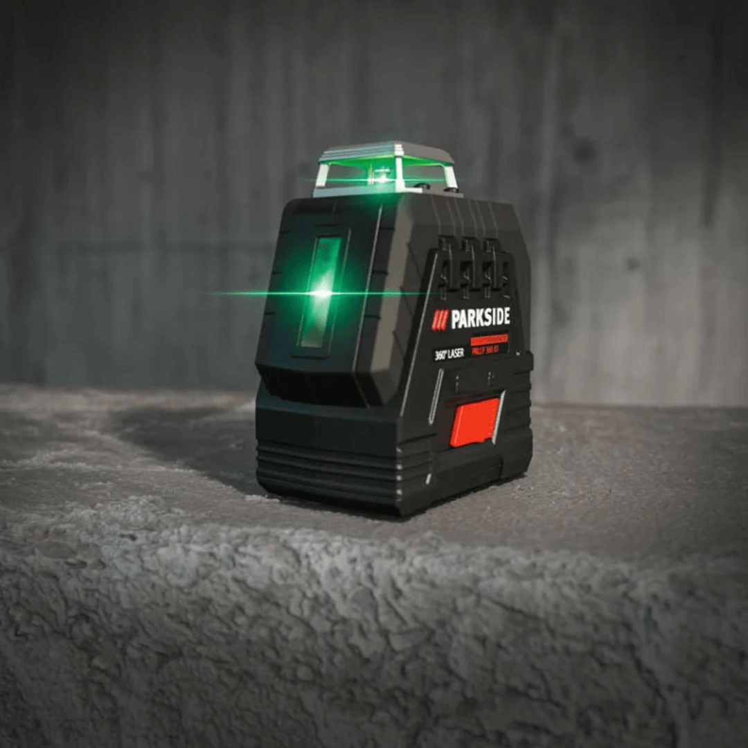 PARKSIDE PERFORMANCE® 4V Battery-Powered Cross Line Laser PKLLP 360 B3 ,360°