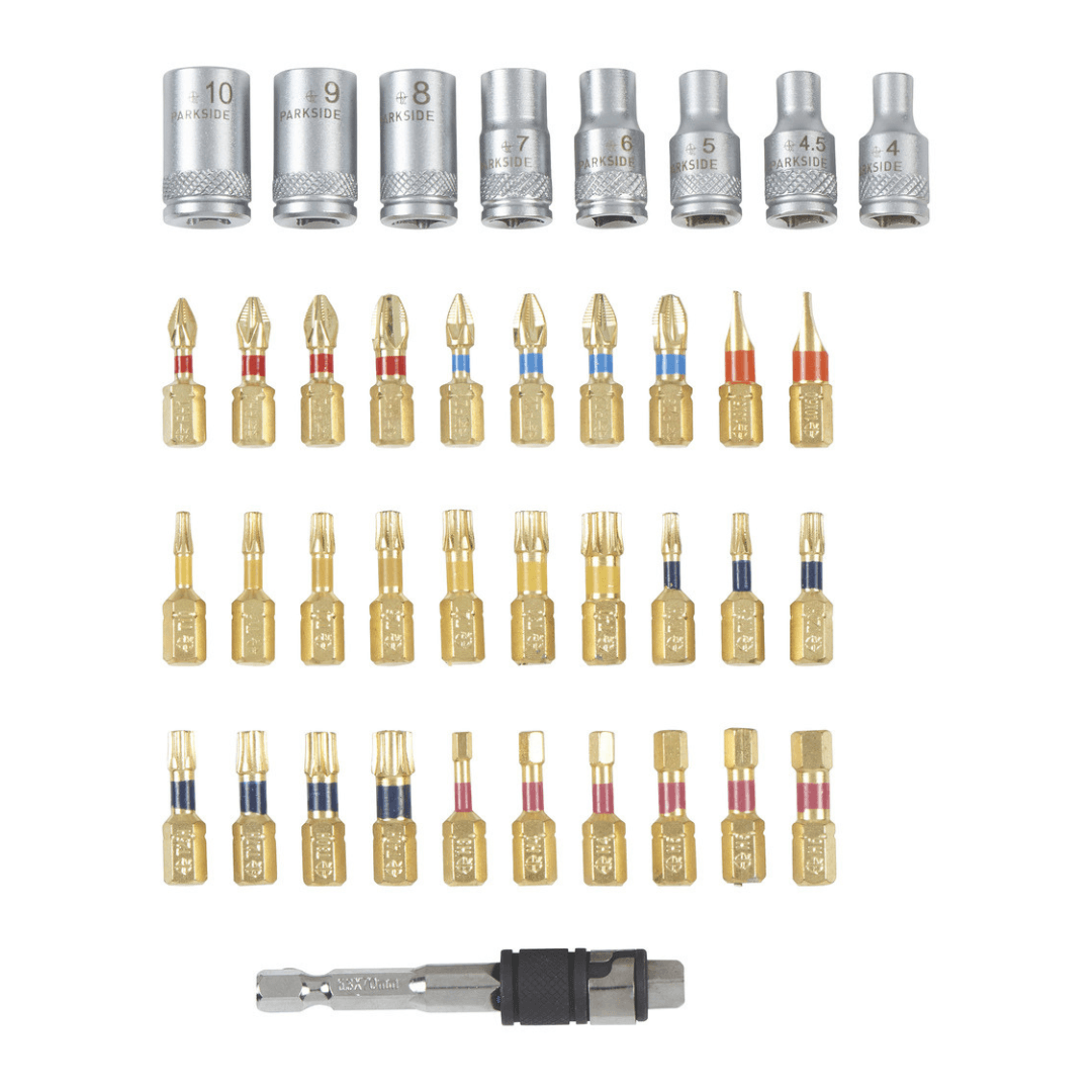 PARKSIDE PERFORMANCE® Set Of Twist Bits And Sockets 39 Pieces