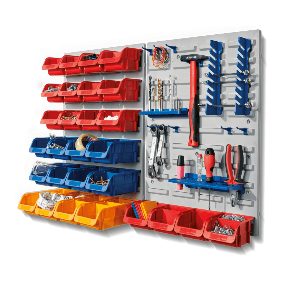 PARKSIDE® Wall Organizer, 75 Pieces, 2 Wall Panels