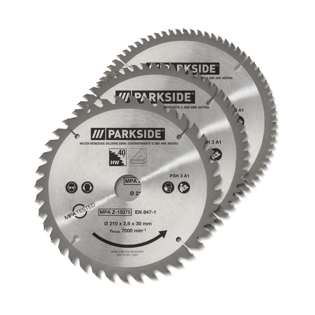 Parkside Saw Blade Set PSH 3 A1 Set of 3
