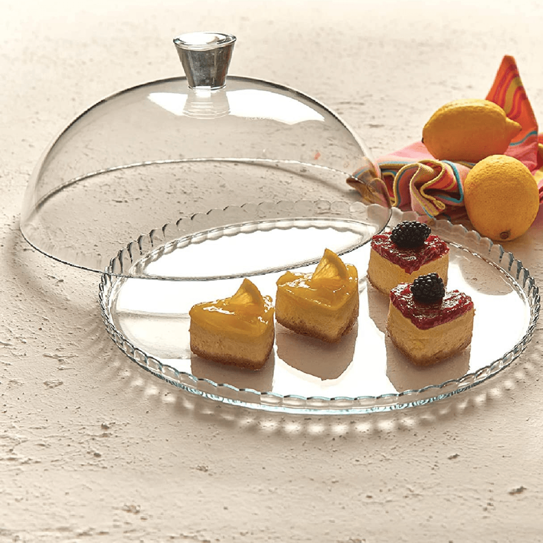 Patisserie Cake Dome + Service Plate, 32x15x32