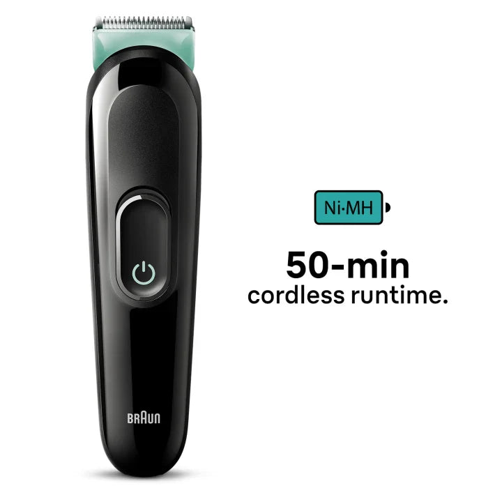 Braun 6-in-1 Style Kit 3 MGK3411 beard, hair. With 50min runtime, green