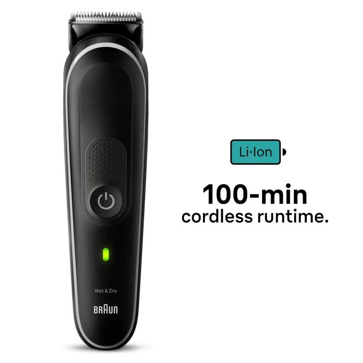 Braun 9-in-1 Style Kit 5 MGK5410 beard, body, ear&nose. With 100-min runtime