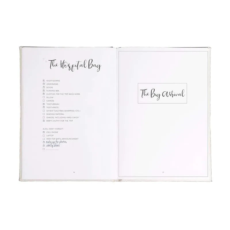 Pearhead - Linen Pregnancy Journal Ivory