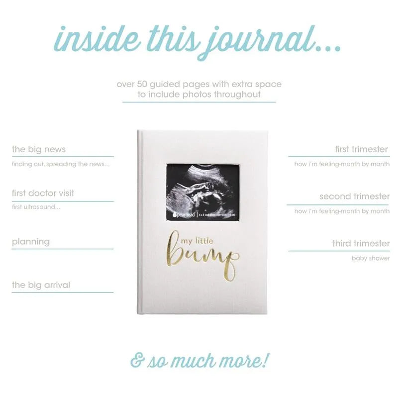 Pearhead - Linen Pregnancy Journal Ivory