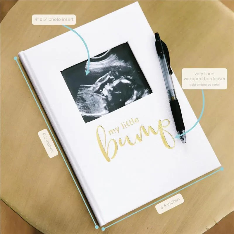 Pearhead - Linen Pregnancy Journal Ivory