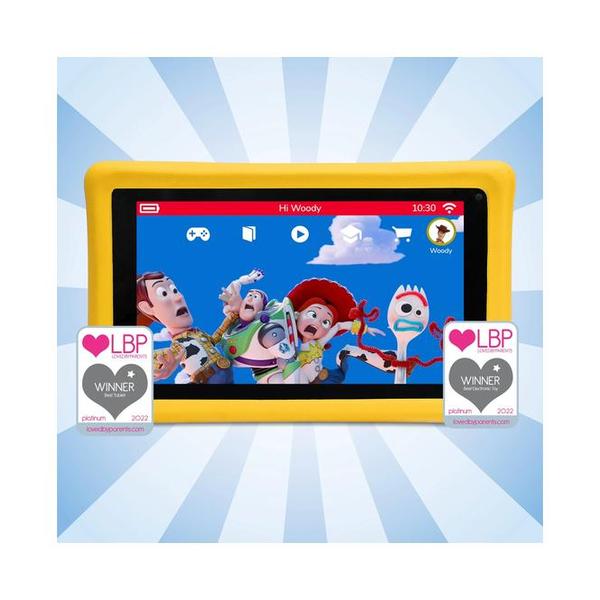 Pebble Gear Disney and Pixar's Toy Story Kids Tablet 7" 500+ Games, 12 months FREE Access to Gamestore Junior - Our specially-curated App Store of Over 500 Games and More, Toy Story Protective Bumper Case Included, Parental Controls, youTube Kids