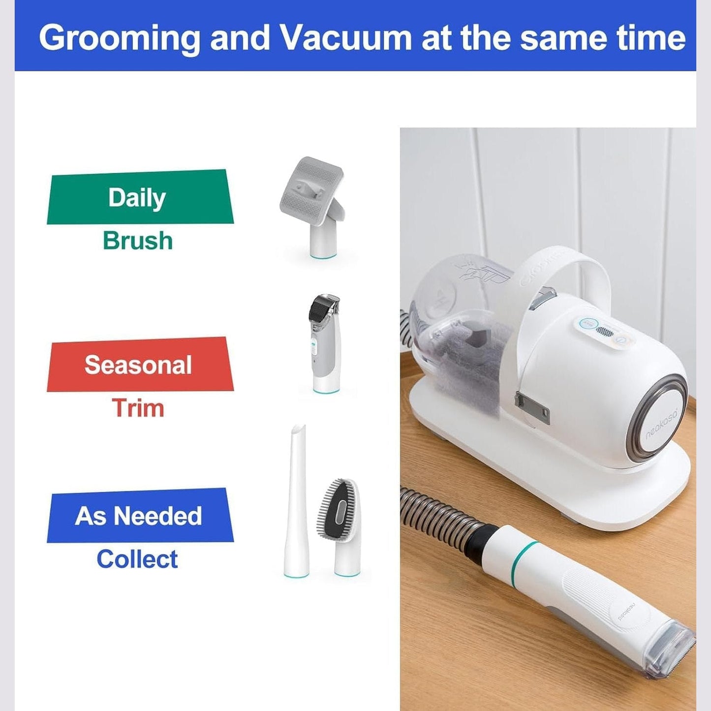 Pet Grooming Vacuum Kit