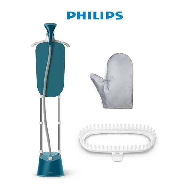 Philips Garment Steamer 1800W, 1.8L Detachable Tank, 3 Steam Settings, 36 g/min, Integrated Stylemat - STE1040/26