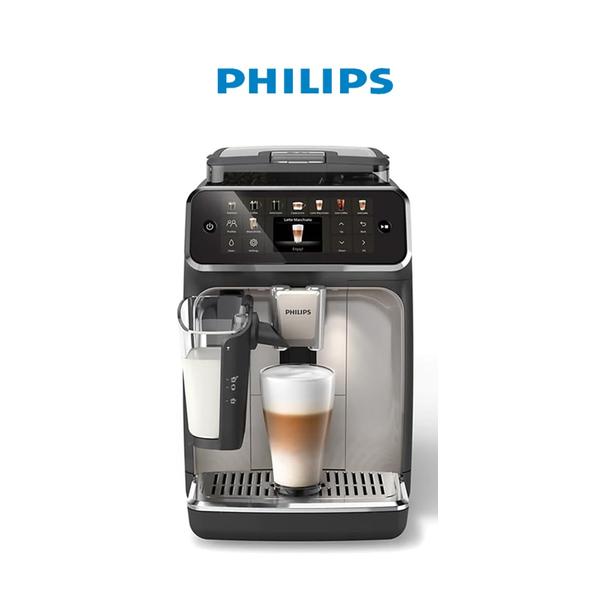 Philips EP5547/90 Fully Automatic LatteGo Espresso Machine, 5500 Series, SilentBrew Technology, Quick Start, Aromatic Coffee from Freshly Ground Beans, 20 Hot and Cold Drinks, Black Chrome
