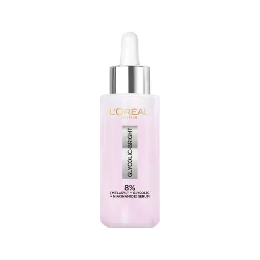 L’Oreal Paris Glycolic Bright Serum with 8% [Melasyl ™ + Glycolic Acid + Niacinamide] face serum for Dark Spots & Brightening 30ml