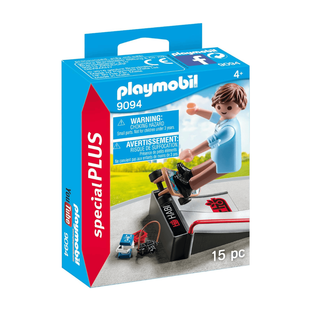 PLAYMOBIL 9094 Special Plus Skateboarder with Ramp , Suitable For Children Ages 4+ Lebanon"
