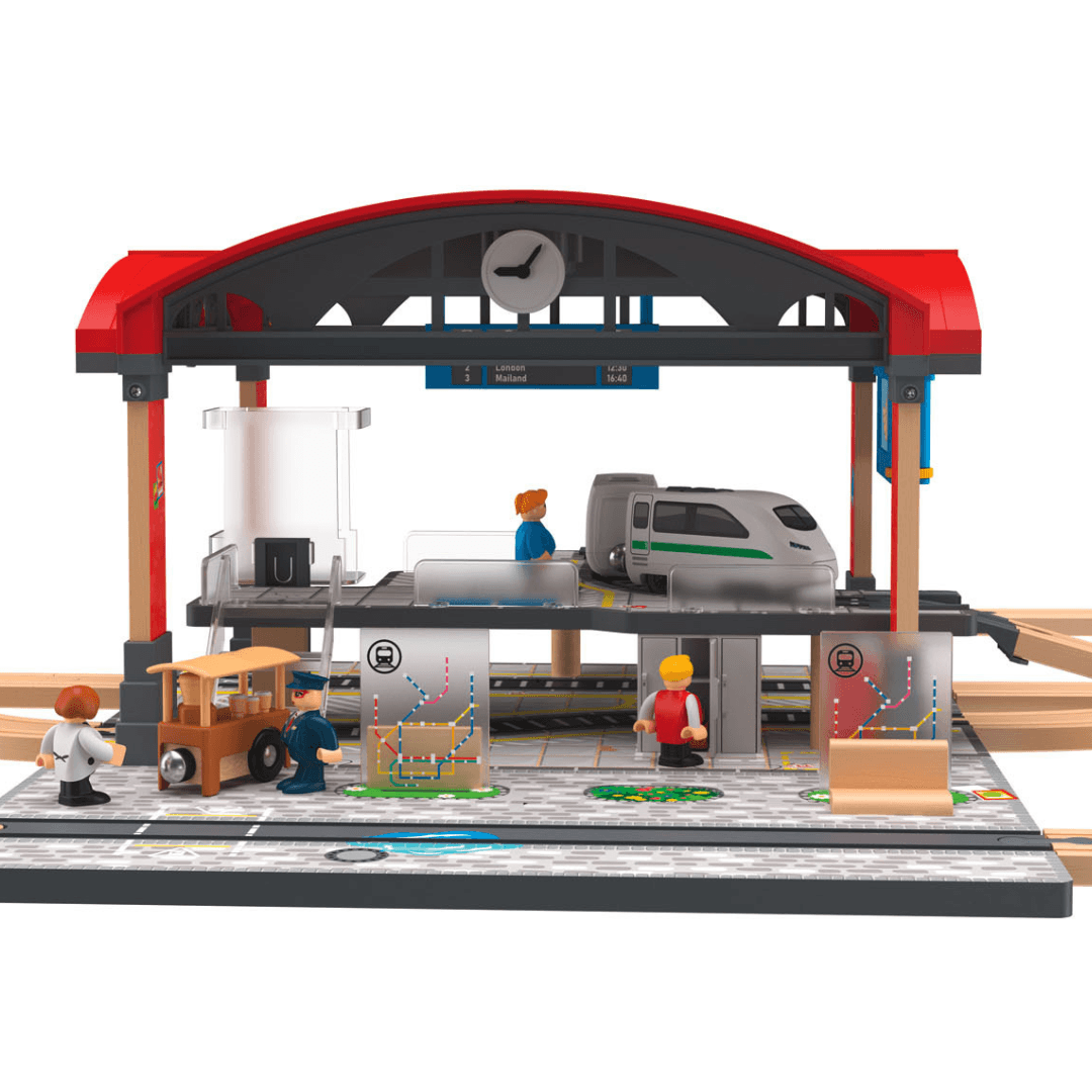 Playtive Central Station Wooden Railway Set 4.73m
