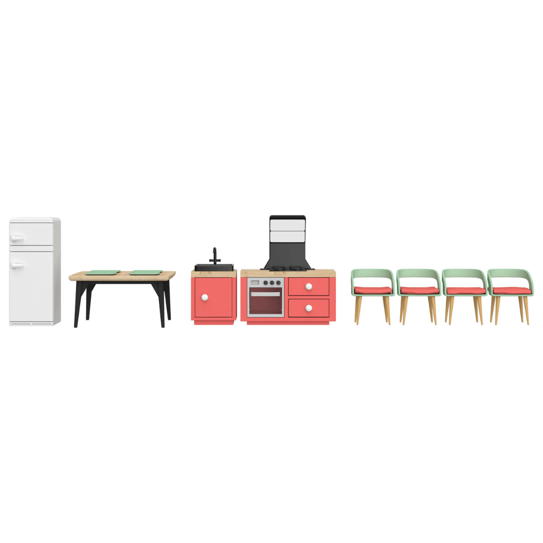 Playtive Doll's House Furniture Kitchen 16 Pieces
