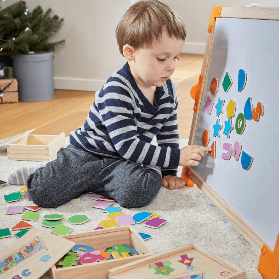 Playtive Wooden Educational Magnetic Letters 53 Pieces