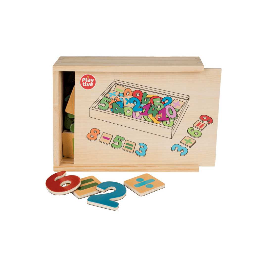 Playtive Wooden Educational Magnetic Numbers 51 Pieces