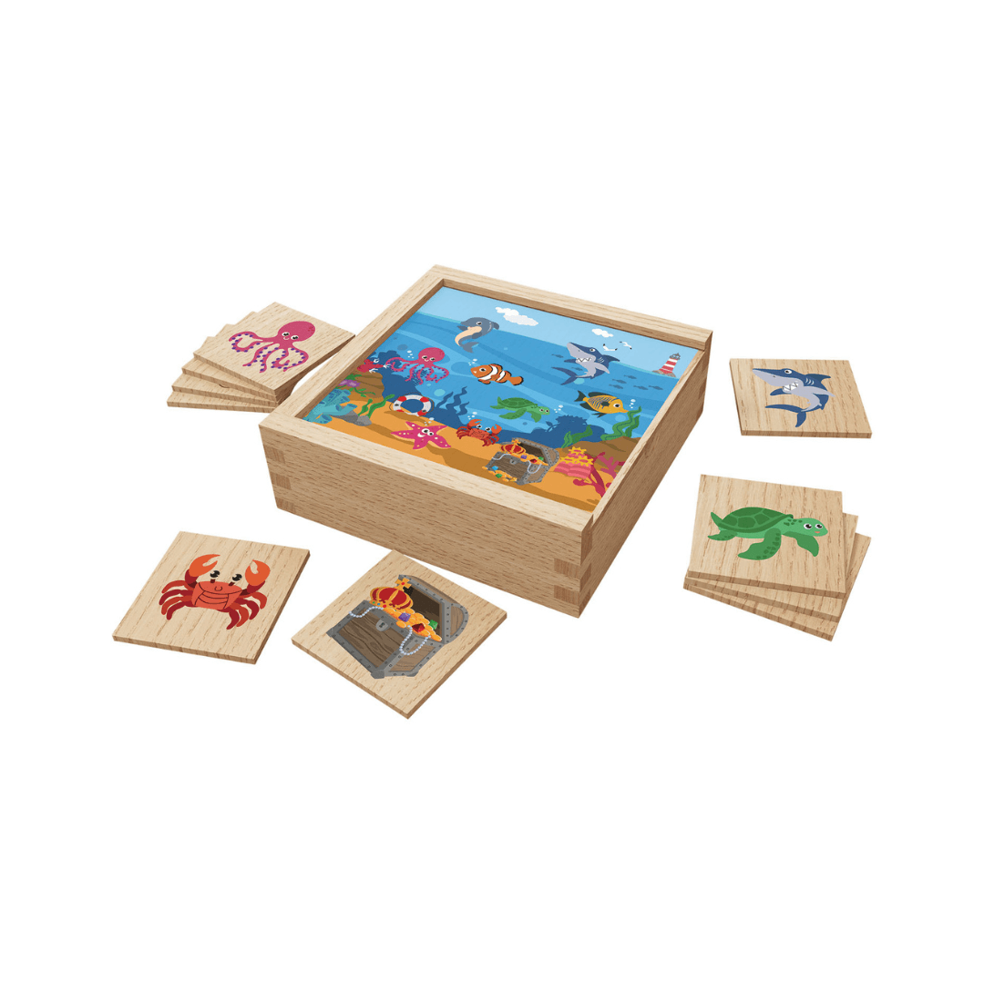 Playtive Wooden Memory Game 21 Pieces