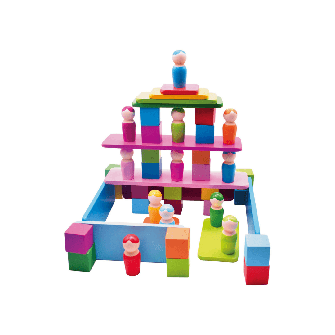 Playtive Wooden Rainbow Toy Stacking Game
