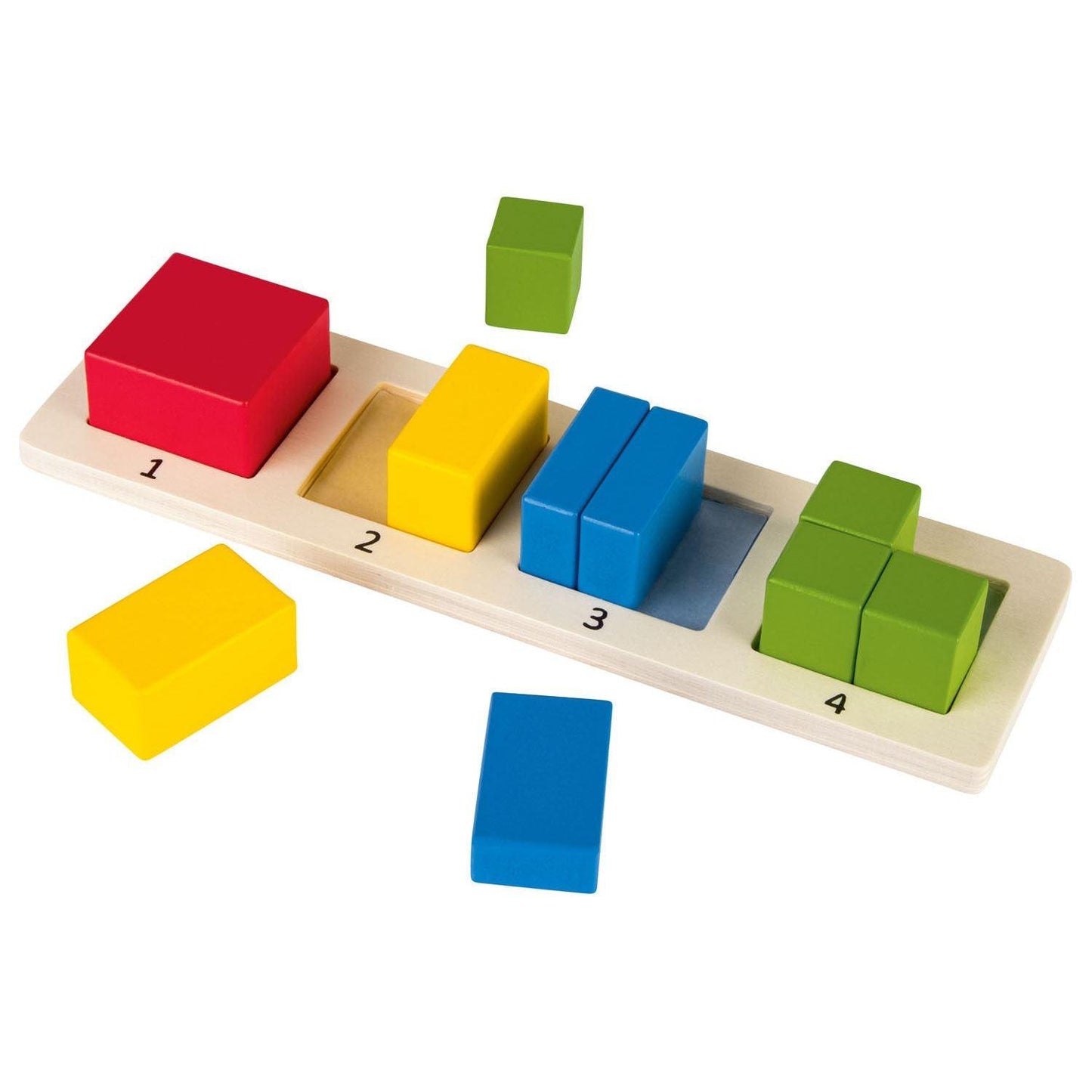 Playtive Wooden Square Geometric Puzzle 11 Pieces Set