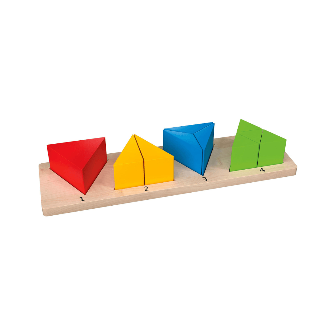 Playtive Wooden Triangle Geometric Puzzle 11 Pieces Set