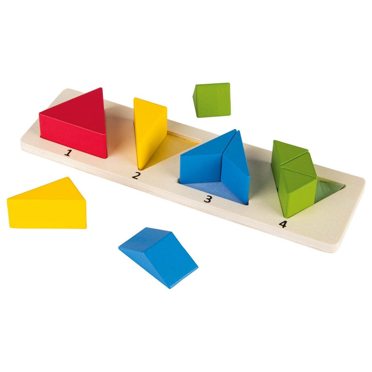 Playtive Wooden Triangle Geometric Puzzle 11 Pieces Set