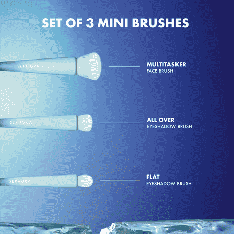 Sephora Moving Lights Set Of 3 To-Go Brushes (Holiday Limited Edition) 3pc