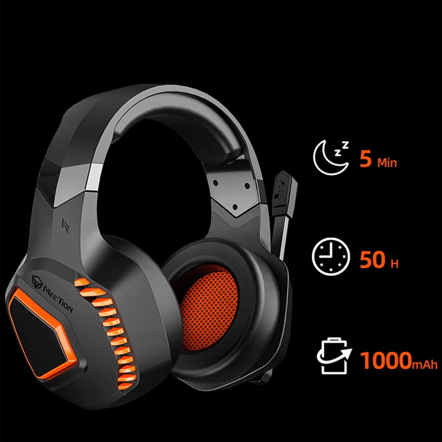 Wireless Bluetooth Gaming Headphones Meetion MTBth014 Color Jungle Green - Medaid International