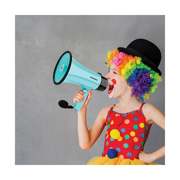 Porodo LFS097 Kids Megaphone with 6 Voice-Change Effects, 20W, Bluetooth Phone Connection, 400M Expansive Coverage, Clear and Loud Sound, Lightweight & Portable