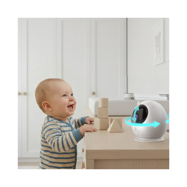 Porodo Lifestyle Lumi Baby Smart Monitor with Camera and Display Screen, PDLFSTM100WH
