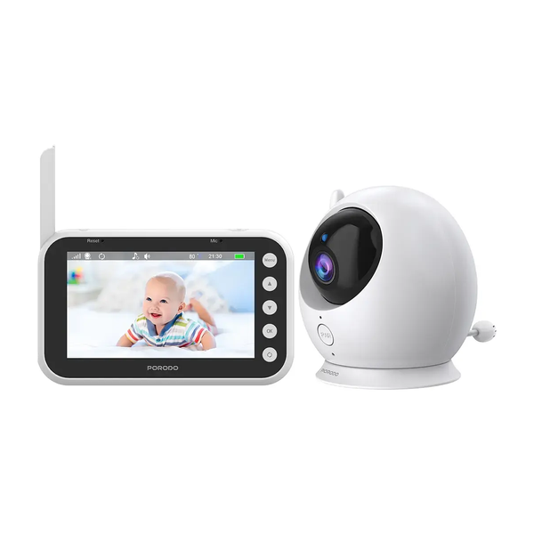 Porodo Lifestyle Lumi Baby Smart Monitor with Camera and Display Screen, PDLFSTM100WH