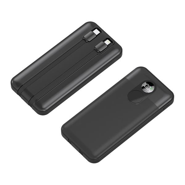 Porodo 10000mAh Powerbank Integrated Cable