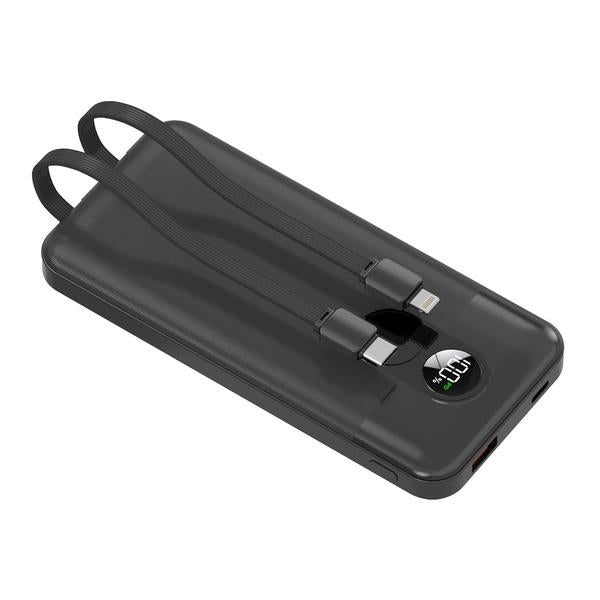 Porodo 10000mAh Powerbank Integrated Cable