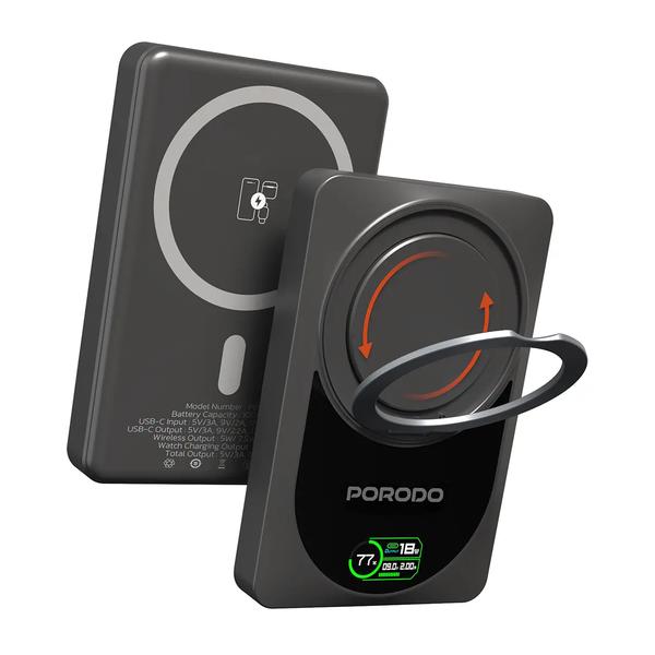 Porodo 10000mAh Qi2 Wireless Power Bank, PDPBFCH086DG, PB086