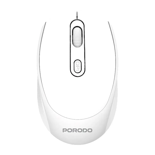 Porodo 1600DPI Wireless Mouse Dual Mode, Bluetooth & 2.4GHz Dongle, PDETK04