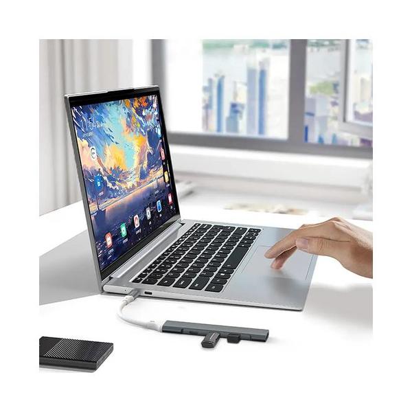 Porodo Aluminum Multi-Port USB-C Hub with 5Gbps Data Transfer