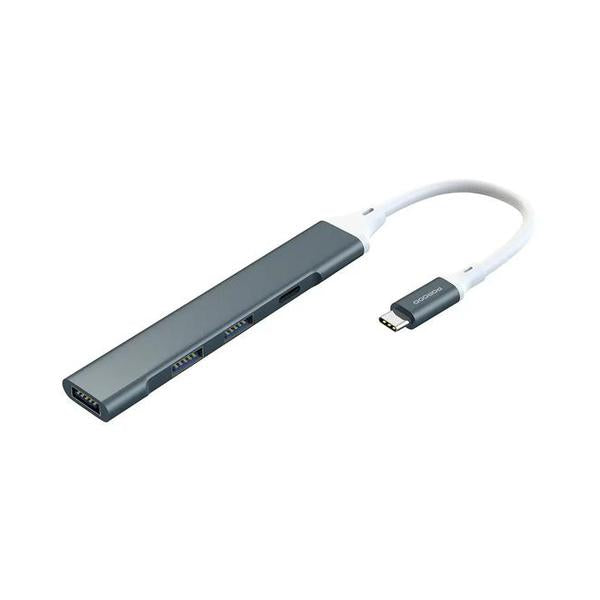 Porodo Aluminum Multi-Port USB-C Hub with 5Gbps Data Transfer