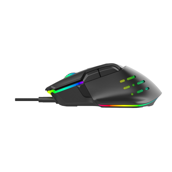 Porodo Gaming 9D Wired Mouse DPI 12800 with 13 Modes RGB Light, PDX320