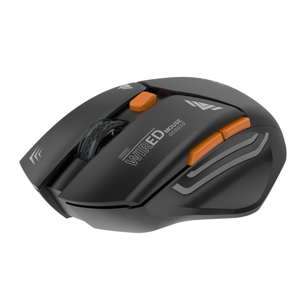 Porodo Gaming Wireless Mouse Gaming 1600 DPI, PDX323BK