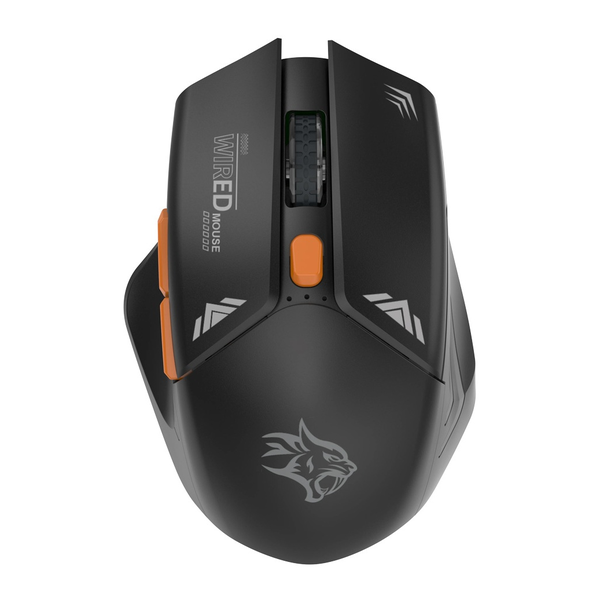 Porodo Gaming Wireless Mouse Gaming 1600 DPI, PDX323BK