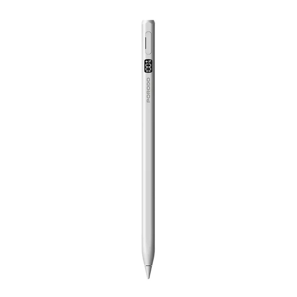 Porodo Magnetic Stylus Pen for Apple iPad (2018-2025) Pencil with Dual Wireless & USB-C Charging, Palm Rejection, Tilt Sensitivity, and LED Battery Display, PDETK13