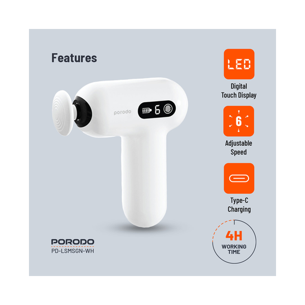 Porodo Lifestyle Active Precision Massager, PDLSMSGNWH