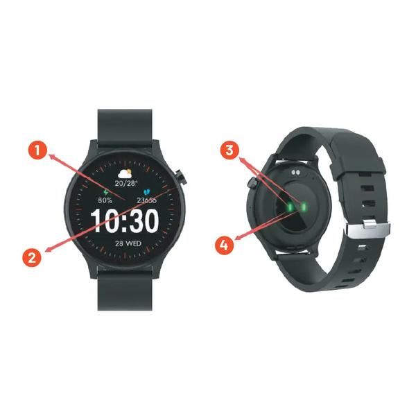 Porodo Essential Pulse Smart Watch, Bluetooth Voice Calling, PDSWEP2230