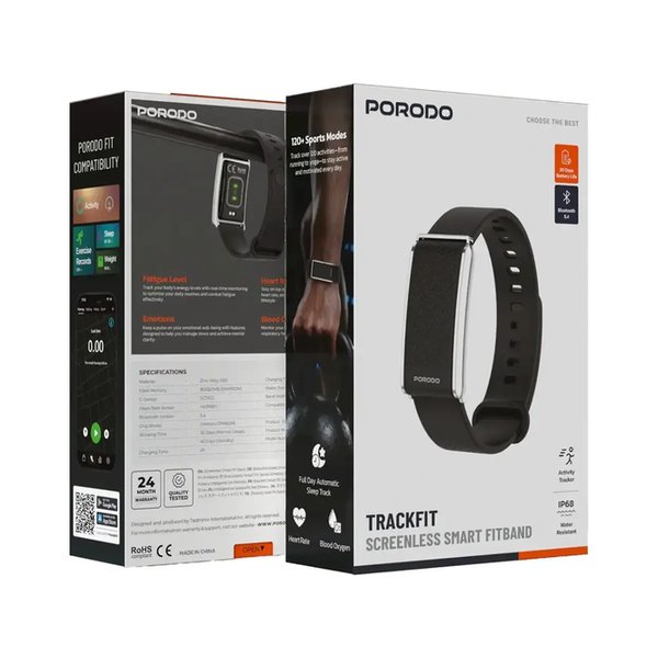 Porodo Screenless Smart Fitband, PDSB10625