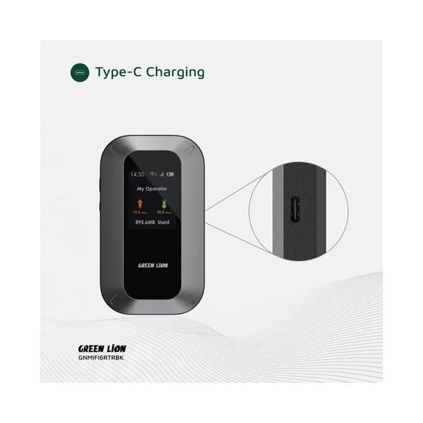 Green Lion Portable Mifi Router - GNMIFI6RTRBK