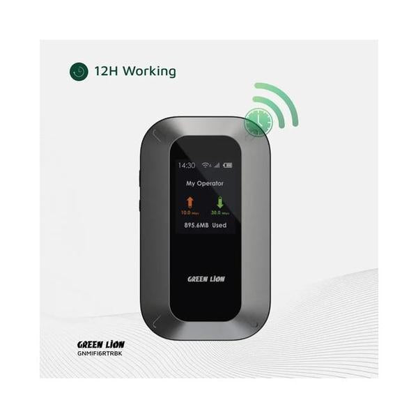 Green Lion Portable Mifi Router - GNMIFI6RTRBK