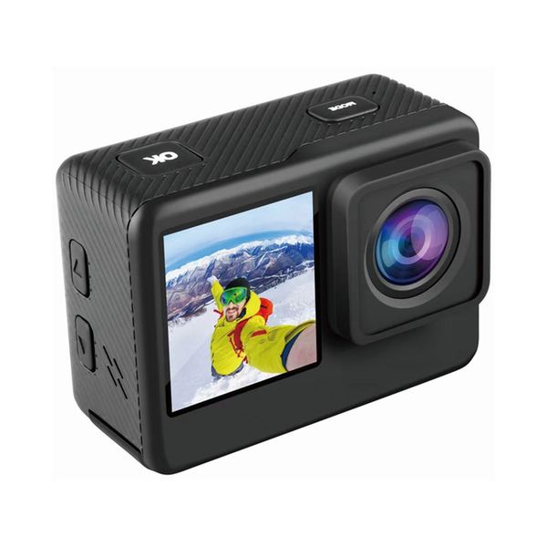 Porodo Lifestyle Go Act Waterproof UHD Dual Display Action Camera 900mAh, PD4KACAMBK
