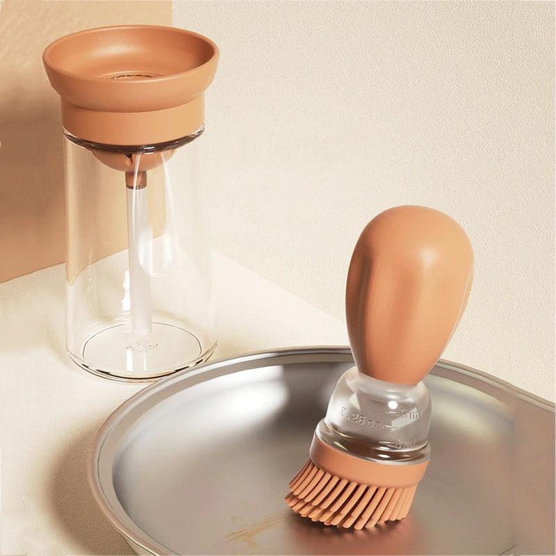 Glass Portable Oil Bottle Oil Dispenser With Silicone Brush Kitchen