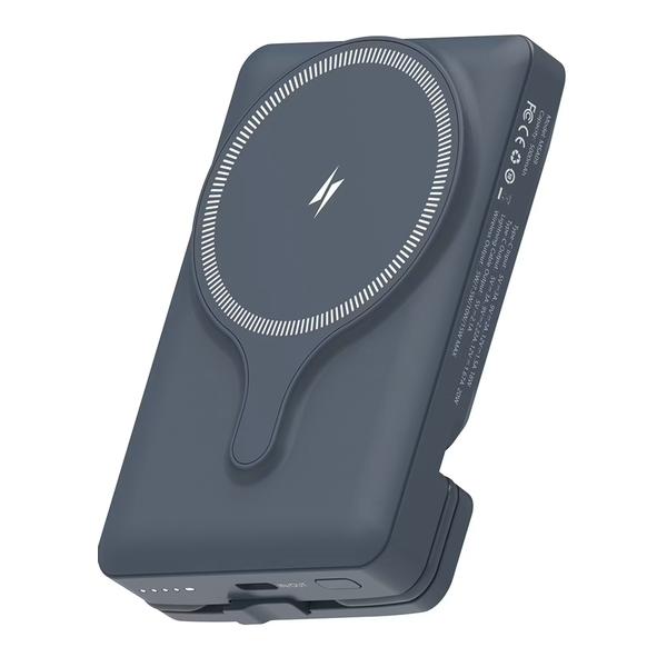 Powerology 5000mAh Power Bank With Magnetic Wireless Charger Car Mount