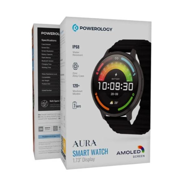Powerology Aura Smart Watch with 1.73" AMOLED Display