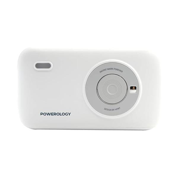 Powerology Vivant Thermal Mini Printer, Portable Bluetooth Wireless Label Maker, Auto Laminating Protection, Small Phone Sticker Compatible with iPhone & Android for Home, Office, Journal, Memo, Includes x 10 Thermal Film, Wireless Bluetooth Connection